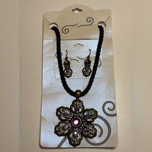 Elegant Purple and Gold Jewelry Set